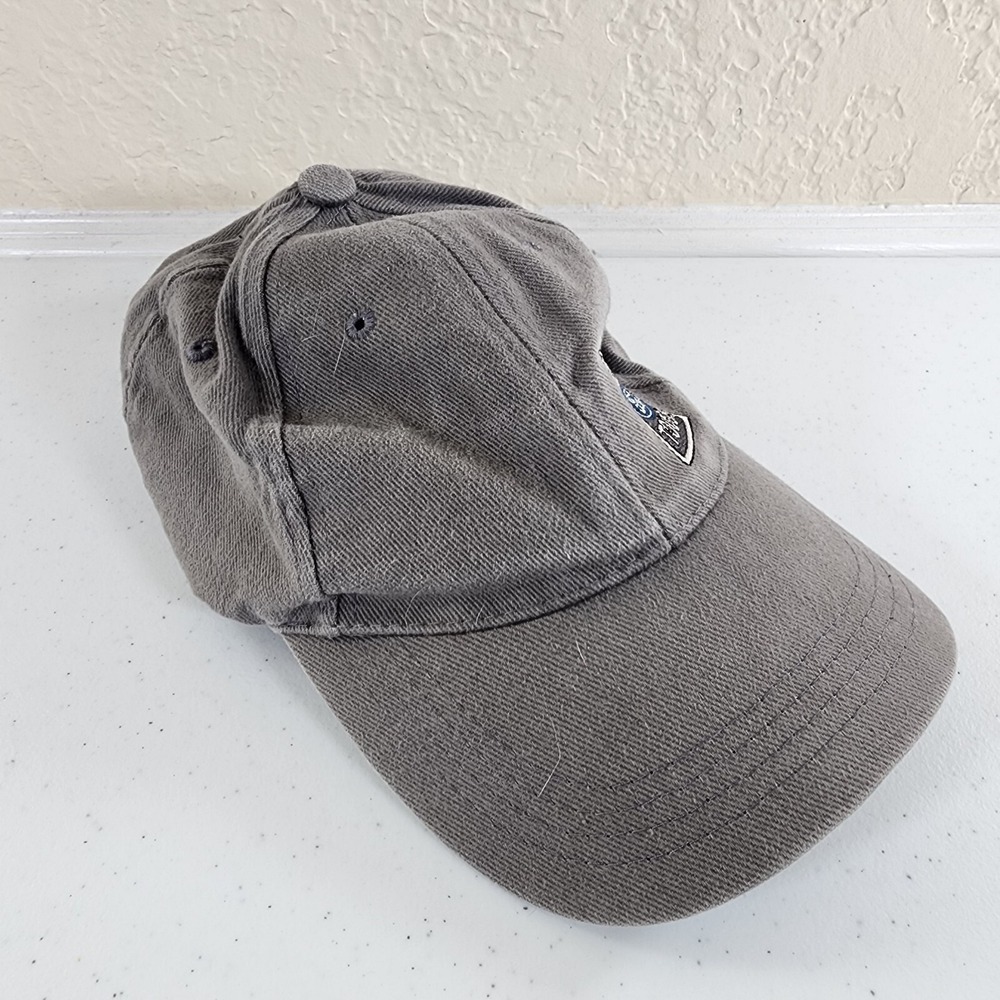 Built Ford Tough Logo Gray Adjustable Hat Vintage Dad Mom Workwear - Picture 3 of 10